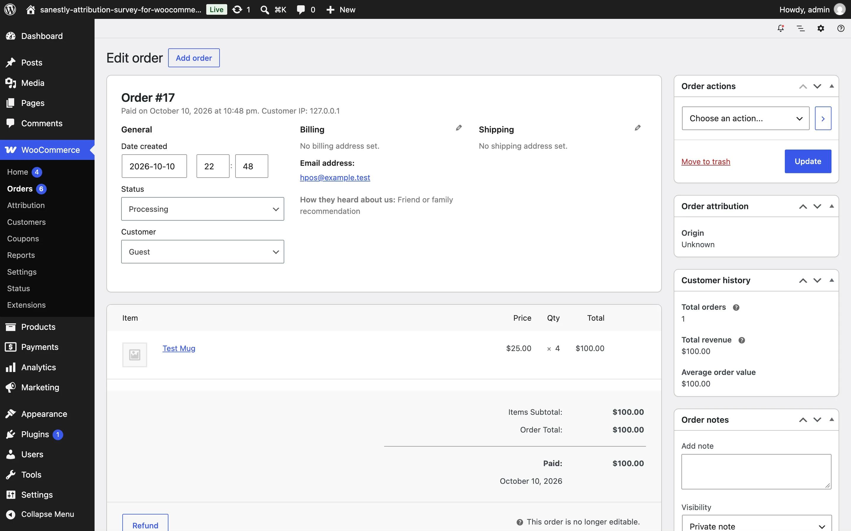 Attribution Survey screenshot 4