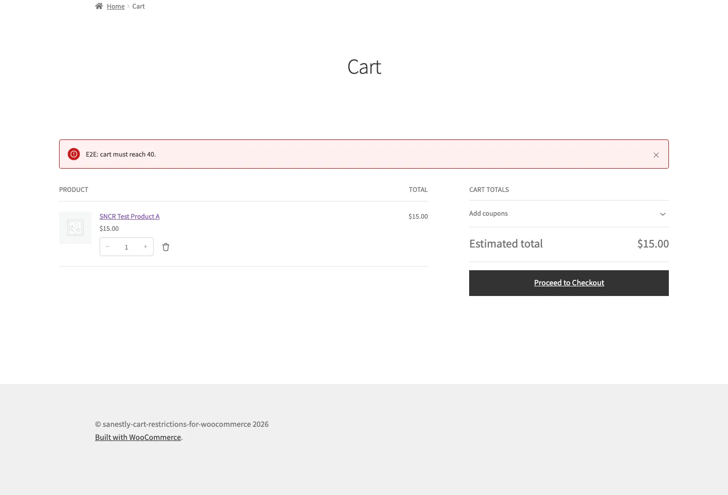 Cart Restrictions screenshot 4