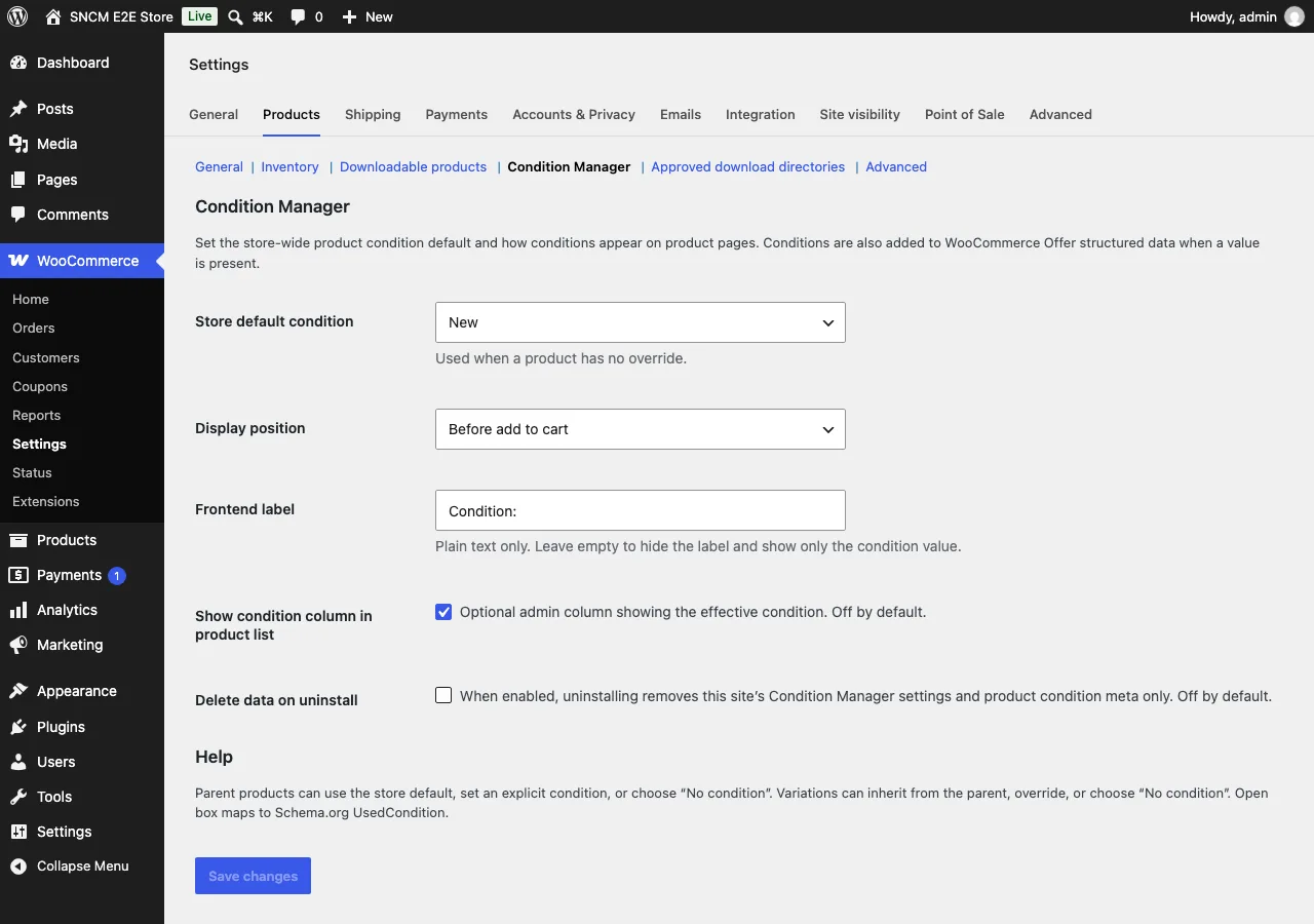 Condition Manager screenshot 1