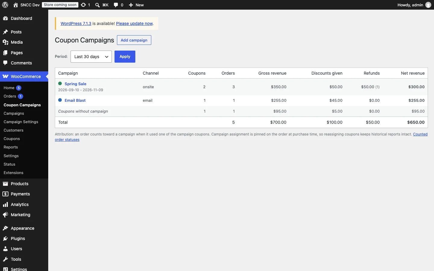 Coupon Campaign Reports screenshot 1