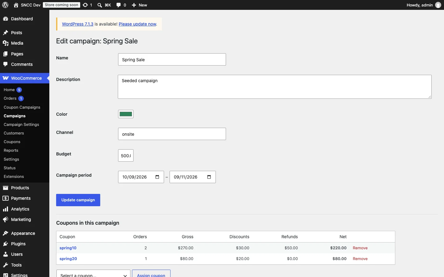 Coupon Campaign Reports screenshot 3