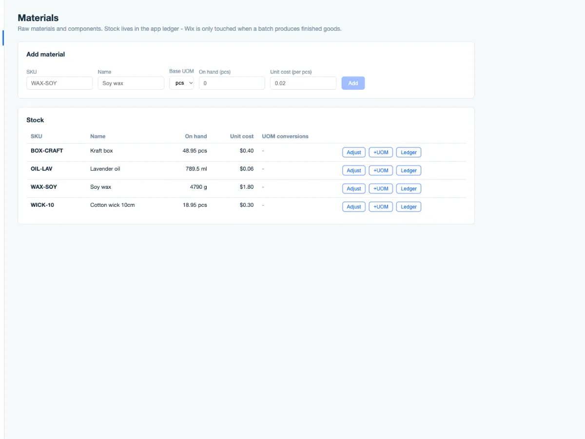 Manufacturing & BOM Lite screenshot 1