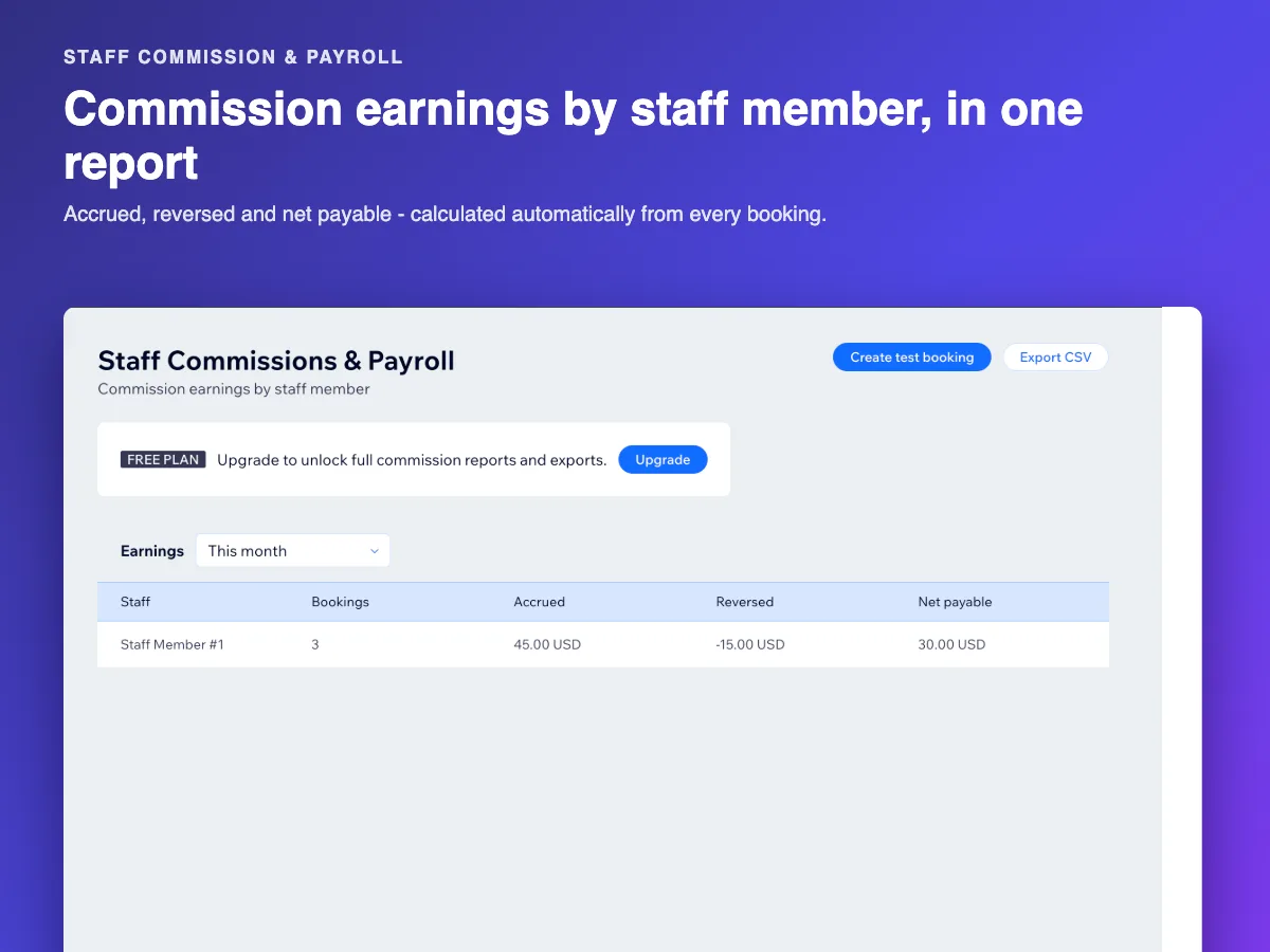 Staff Commission & Payroll screenshot 1