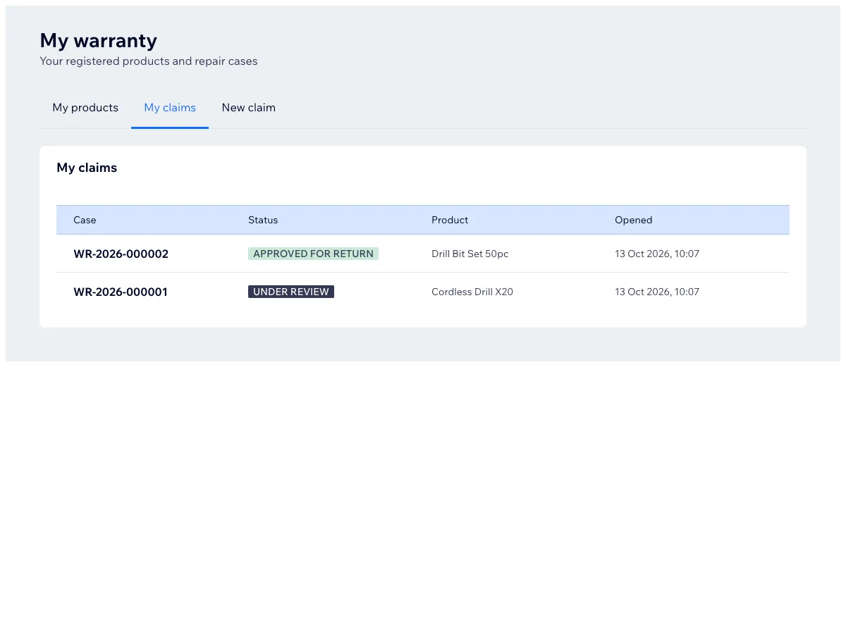 Warranty & Repair screenshot 1
